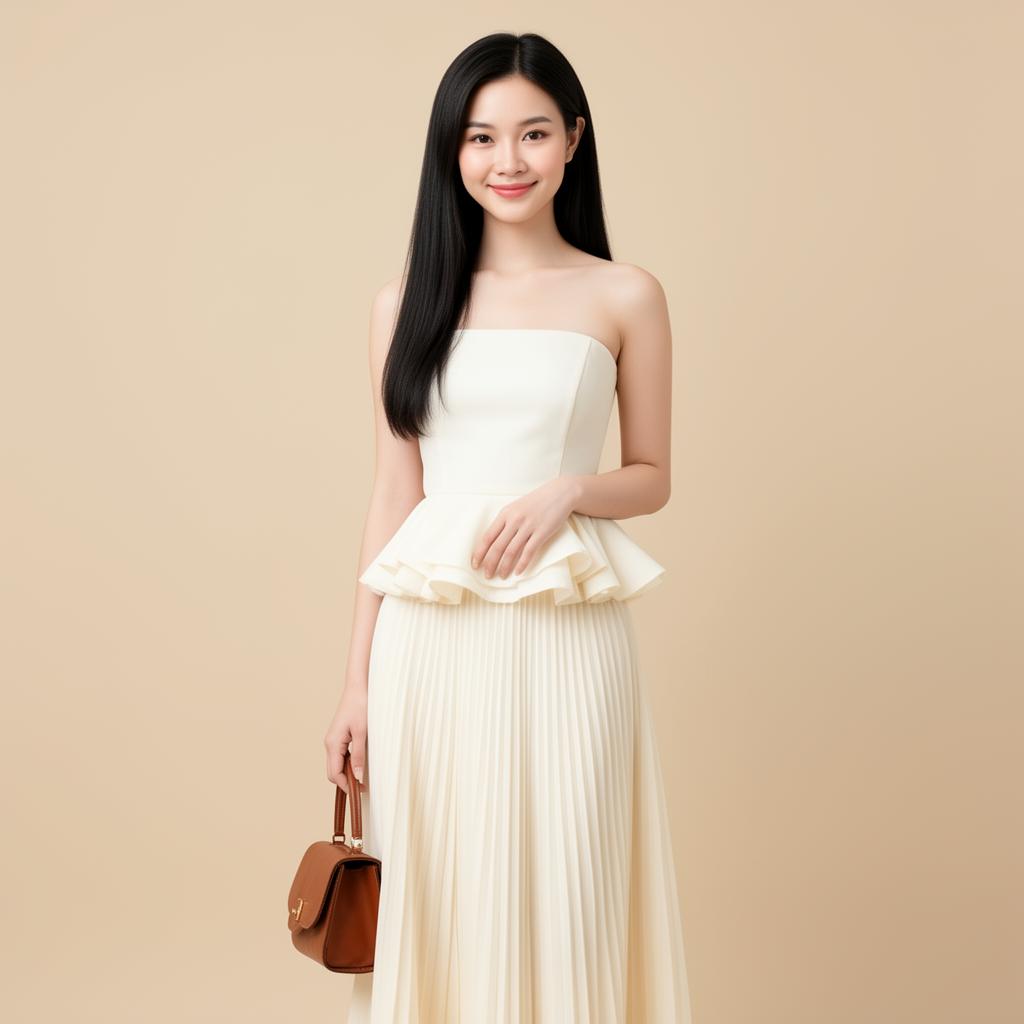 Áo peplum hoa nhí